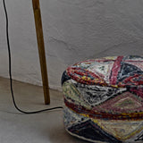 Torano Round Cotton Pouffe - Multi