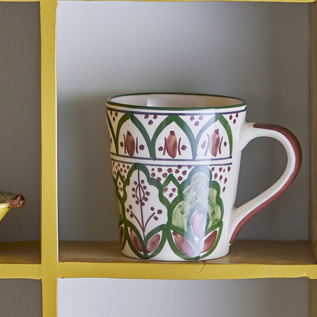 Karlie Floral Stoneware Mug 300ml - Green