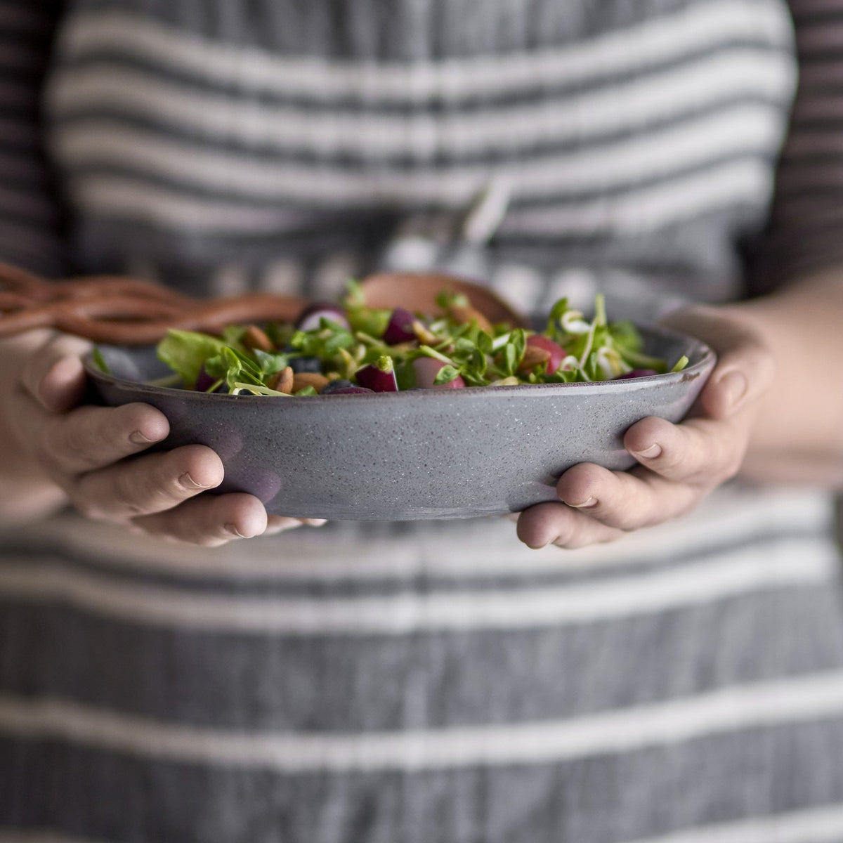 Sandrine Stoneware Deep Plate - Grey