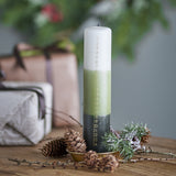 Dip Dye Christmas Candle - Green