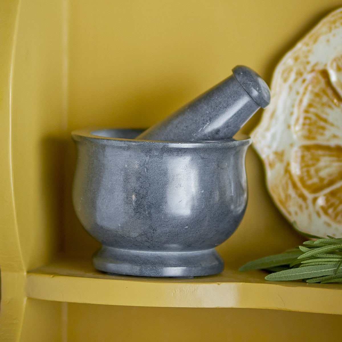Aprilla Soapstone Pestle & Mortar - Grey