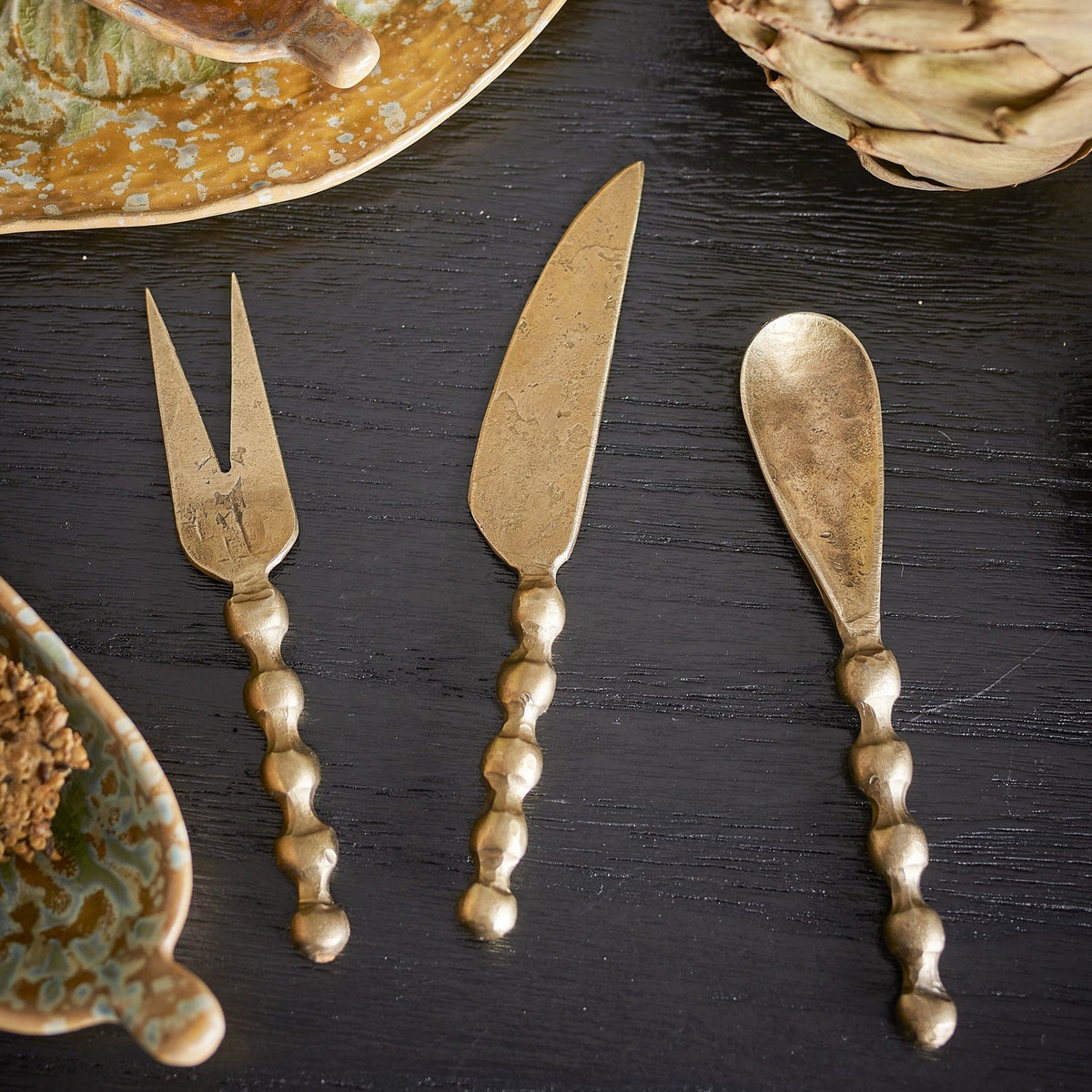 Haolin Iron Cheese Knives Set of 3 - Brass