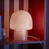 Paddy Mushroom Glass Table Lamp - Pink