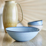 Sandrine Speckled Stoneware Bowl 26.5cm - Blue