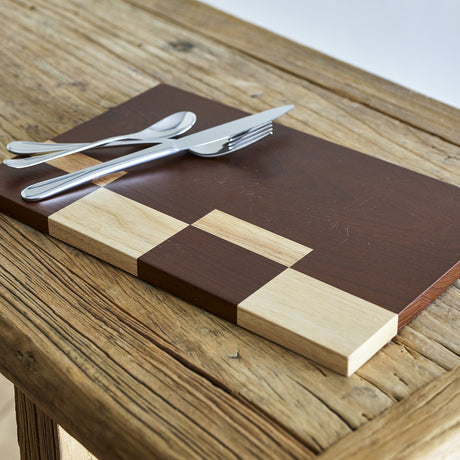 Seldon Geometric Chopping Board - Brown