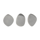Ferri Aluminium Wall Hooks Set of 3 - Silver