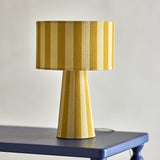 Emmie Striped Linen Table Lamp - Yellow