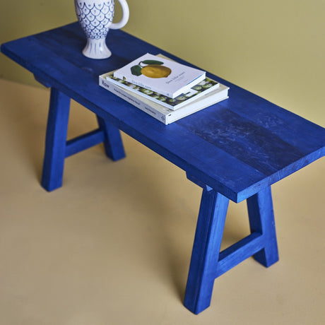 Porir Wooden Bench - Blue