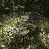 Calana Iron Lounge Chair with Footstool - Grey