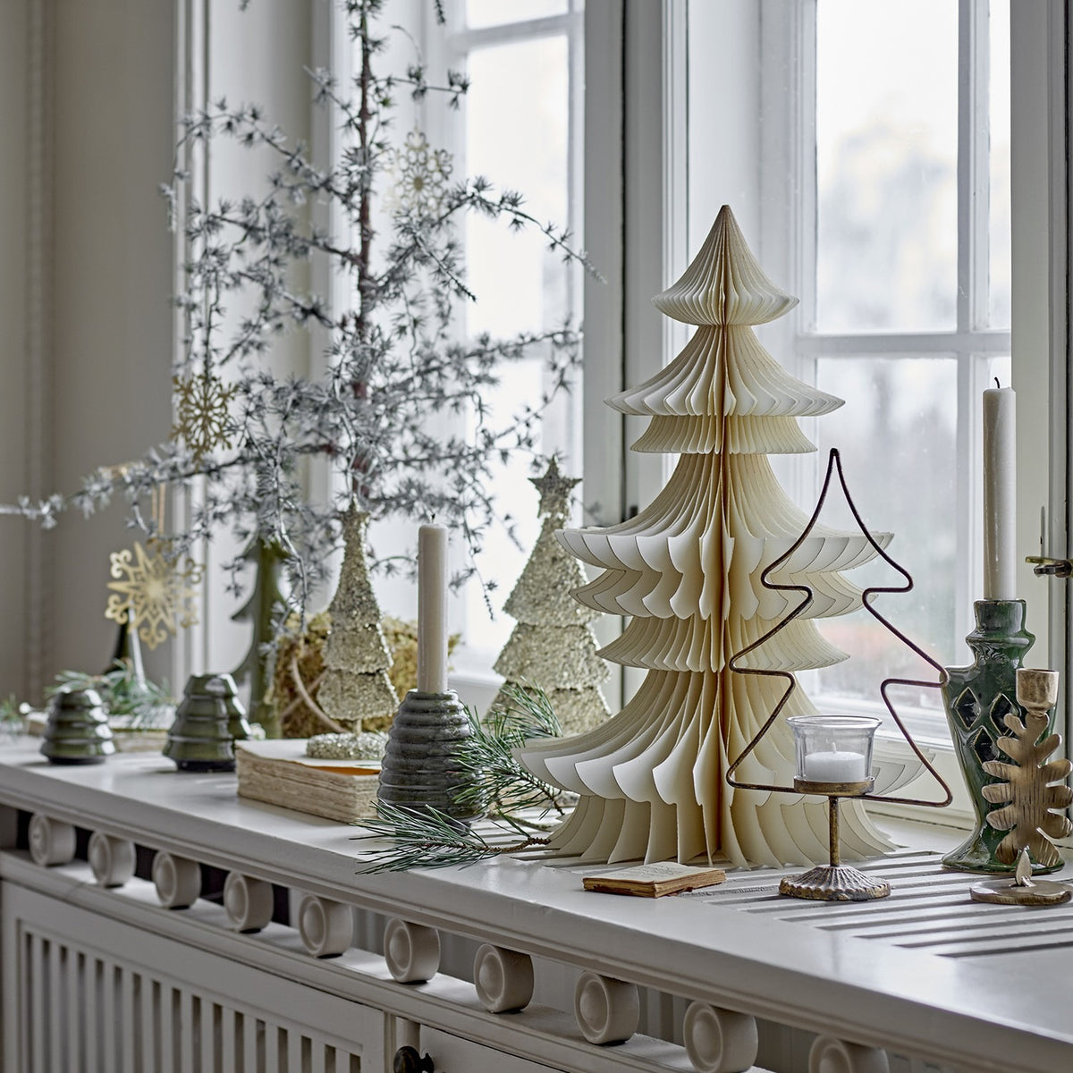 Milan Paper Christmas Decoration - Cream