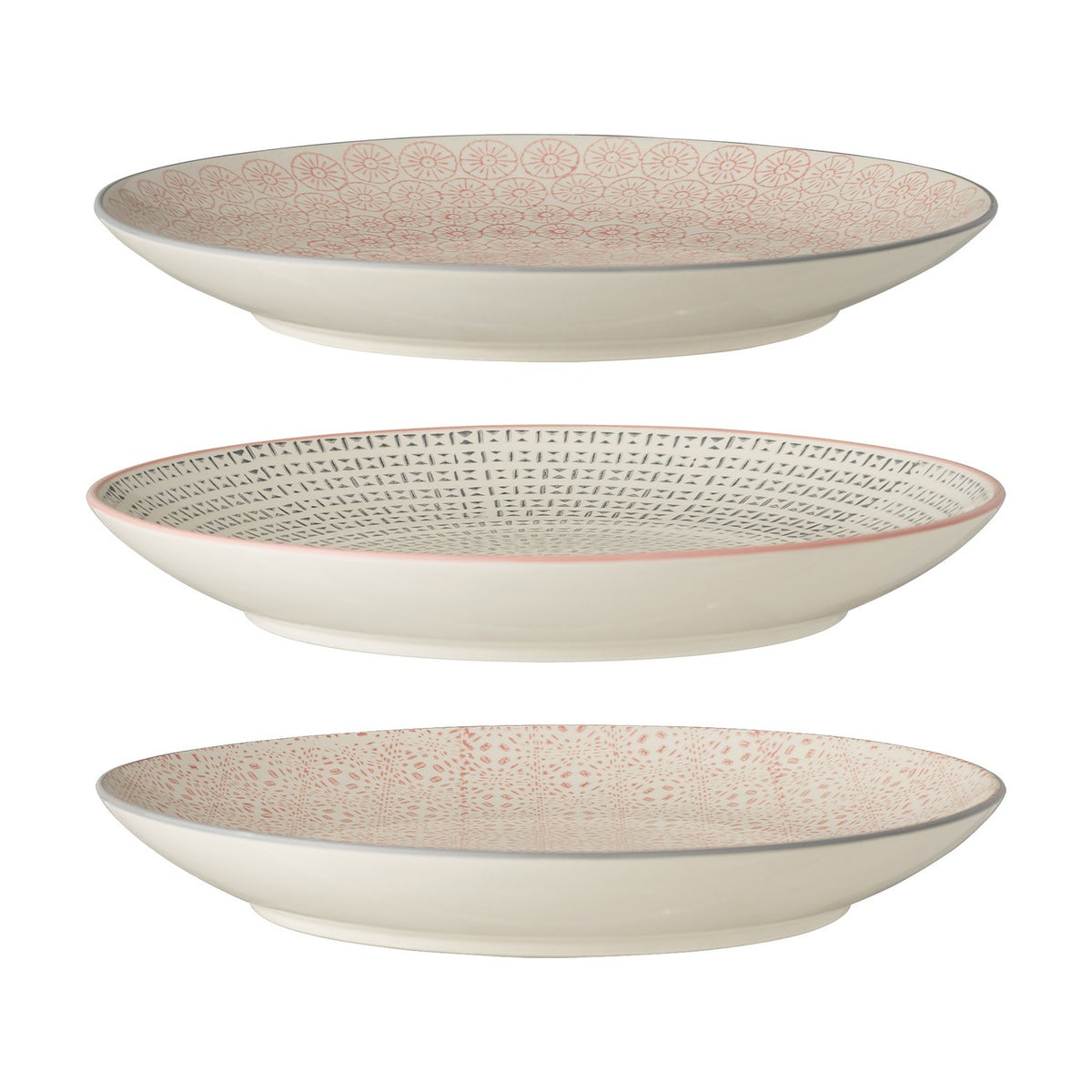 Cécile Stoneware Dinner Plates Set of 3 - Multi
