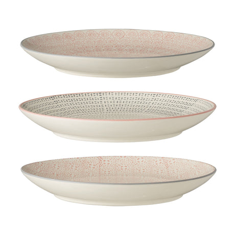Cécile Stoneware Dinner Plates Set of 3 - Multi