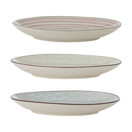 Patrizia Dotted Stoneware Side Plates Set of 3 - Multi