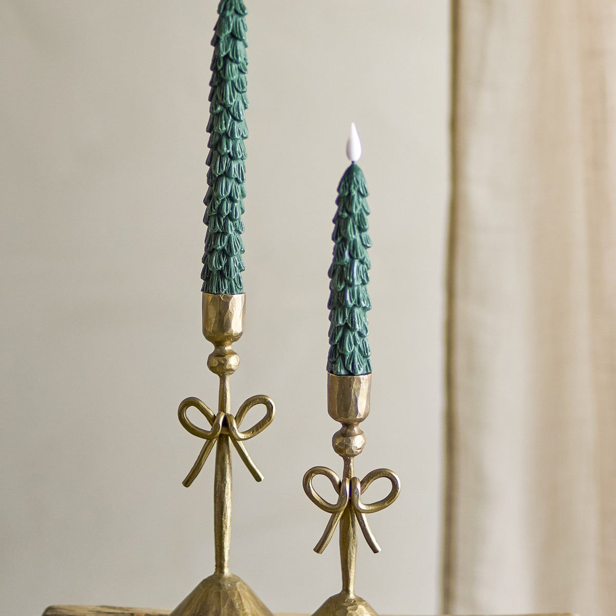 Ponza Christmas Tree LED Candles Pack of 2 - Green