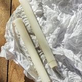 Ponza Fluted LED Candles Pack of 2 - White