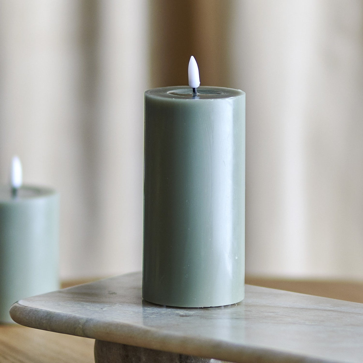 Ponza LED Candle 15cm - Green