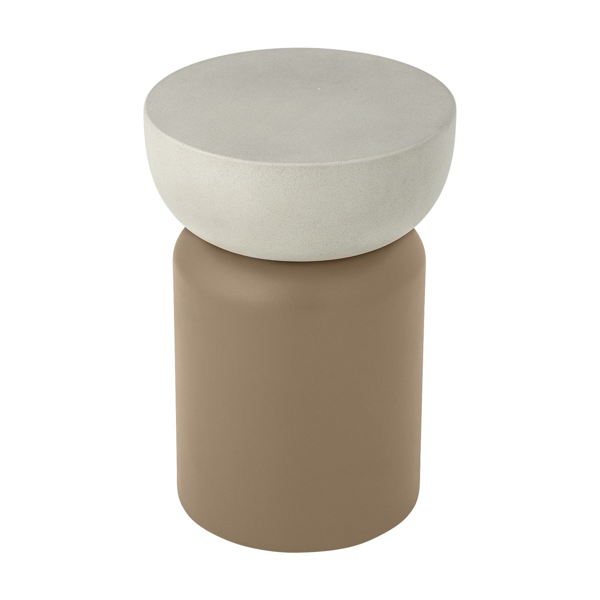 Calana Round Cement Garden Table - Brown