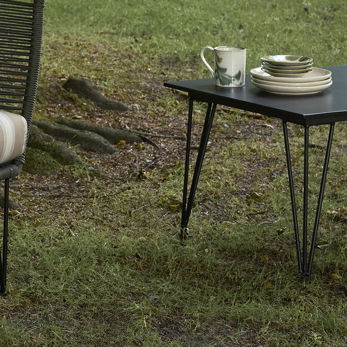 Mundo Cement Garden Table - Black
