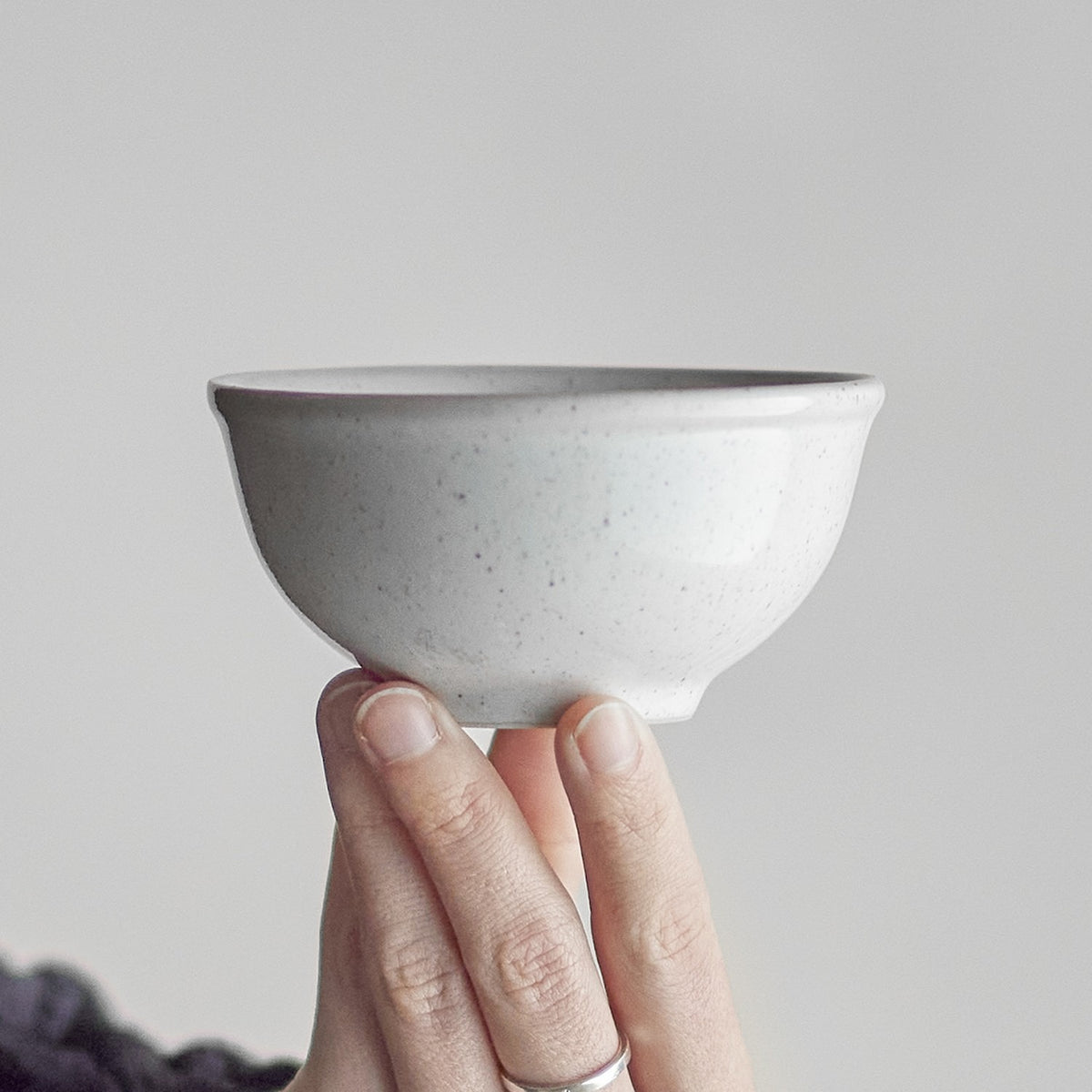 Addison Speckled Stoneware Bowl 10cm - White