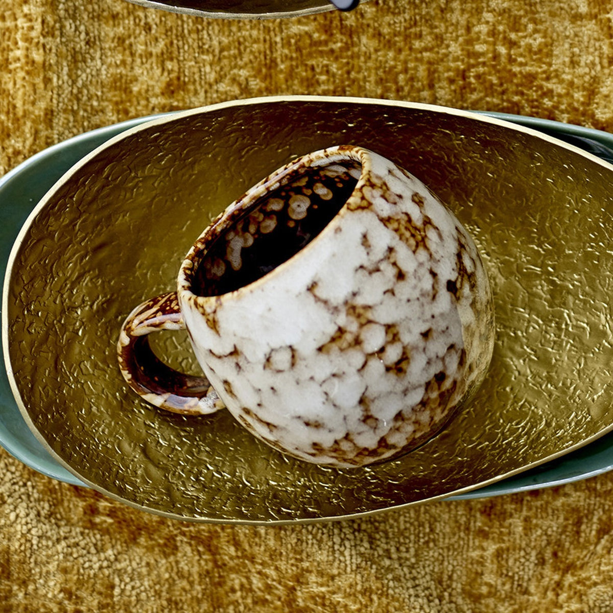 Paula Mottled Stoneware Cup 275ml - Brown