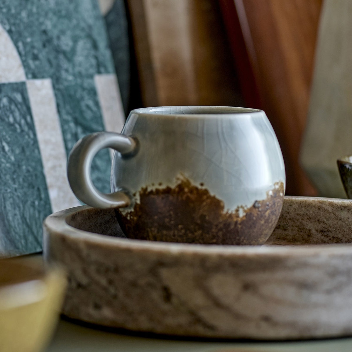 Paula Crackle Stoneware Cup 275ml - Grey