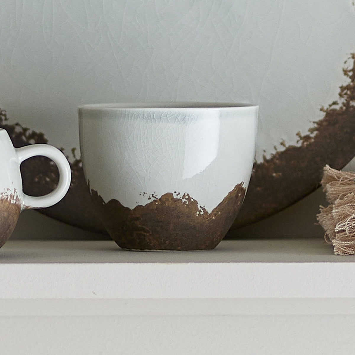 Paula Crackle Stoneware Cup 195ml - Grey