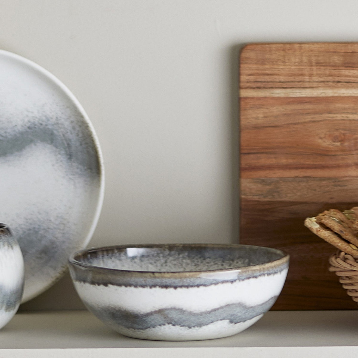 Paula Stoneware Bowl 16cm - Grey