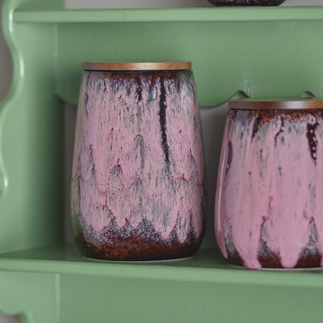 Rayen Stoneware Storage Jar with Lid 1330ml - Pink