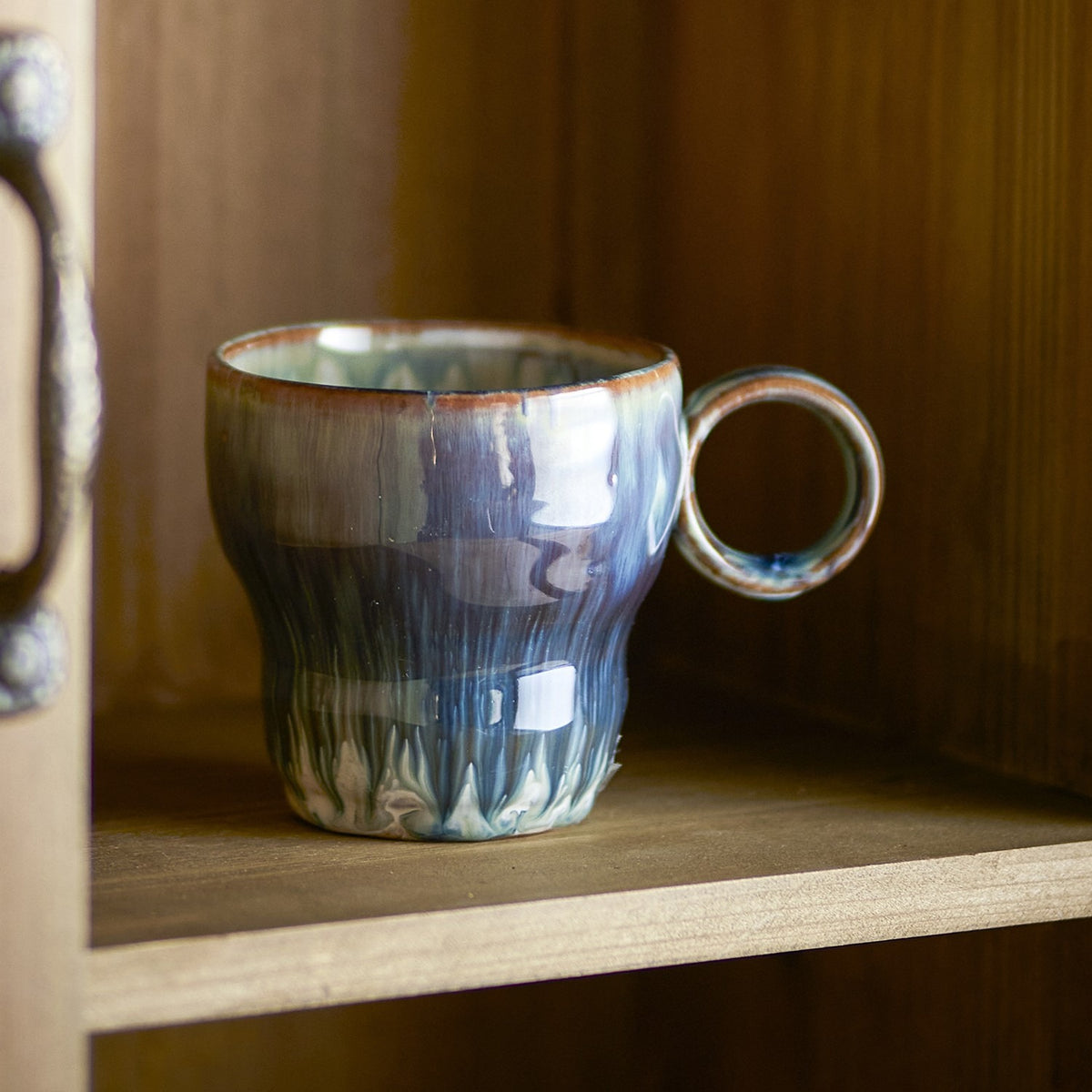 Nigel Stoneware Mugs 300ml Set of 4 - Blue