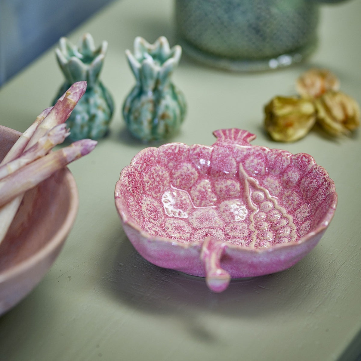 Gideon Stoneware Bowl 17x14cm - Pink