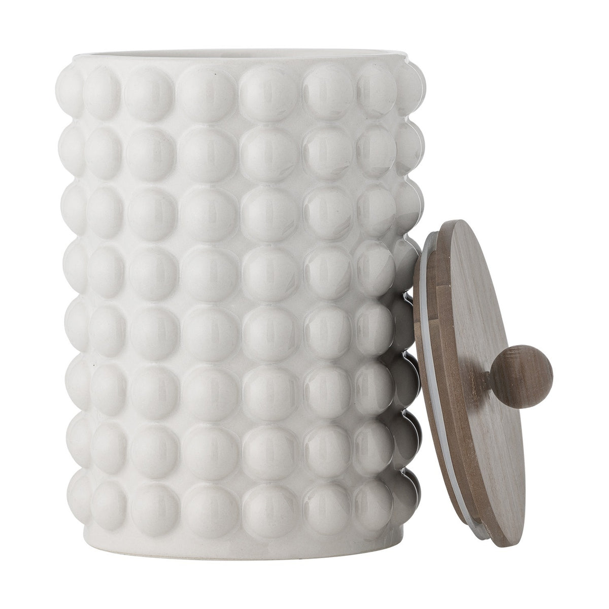 Madge Stoneware Storage Jar with Lid 2550ml - White