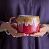 Sheen Stoneware Cups 400ml Set of 4 - Red
