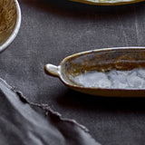 Milani Marbled Stoneware Platter - Brown