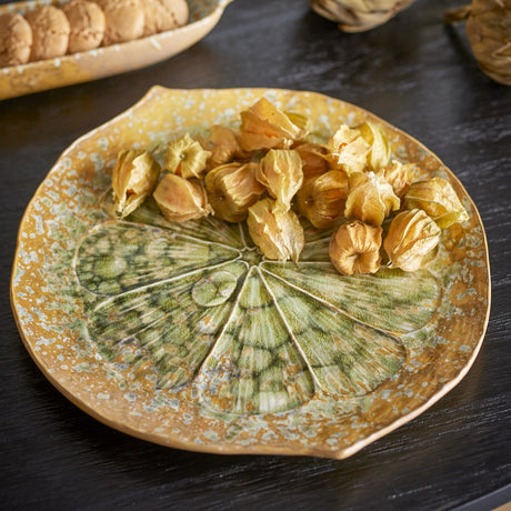 Milani Round Stoneware Platter - Green