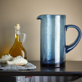 Tabby Glass Jug 1110ml - Blue