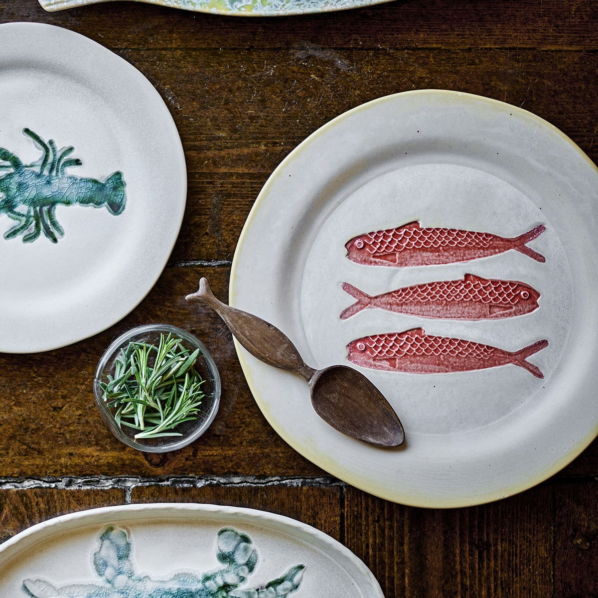 Hadden Embossed Stoneware Dinner Plates Set of 4 - Cream