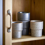 Ewan Grey Stoneware Cups 150ml Set of 4 - Multi