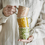 Fauni Stoneware Cups 220ml Set of 3 - Multi