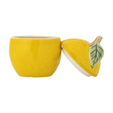 Limone Lemon Stoneware Storage Jar with Lid 220ml - Yellow