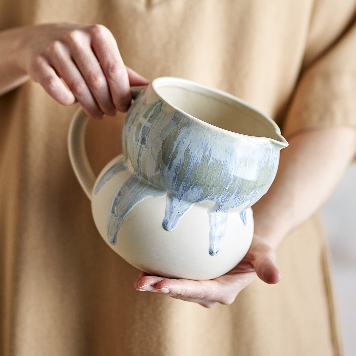Luna Stoneware Milk Jug 1500ml - Blue