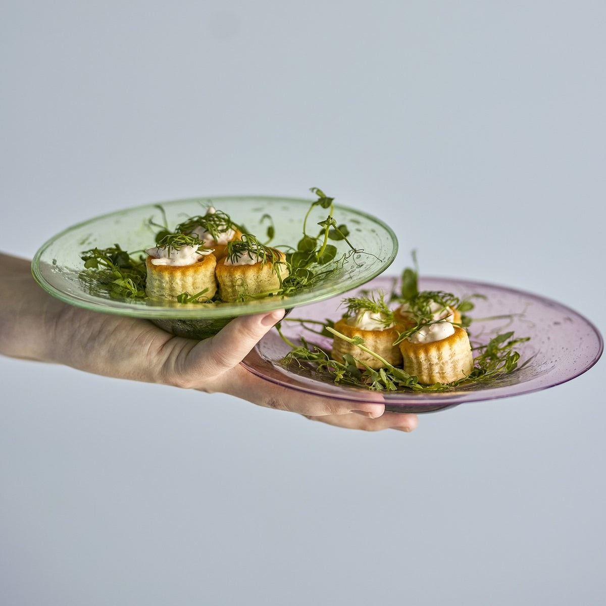 Sunil Glass Side Plates Set of 2 - Multi