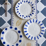 Linora Stoneware Dinner Plates Set of 3 - Blue