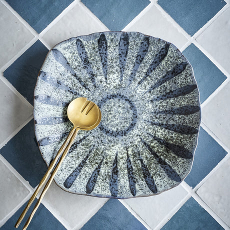 Ramie Stoneware Platter - Grey