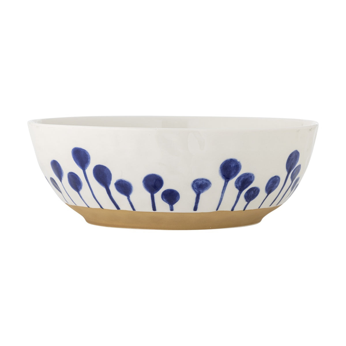 Linora Floral Stoneware Bowl 28cm - Blue
