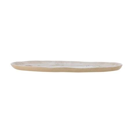 Camilla Floral Stoneware Platter - Beige