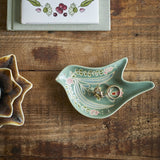 Rosalynde Bird Stoneware Platter - Green