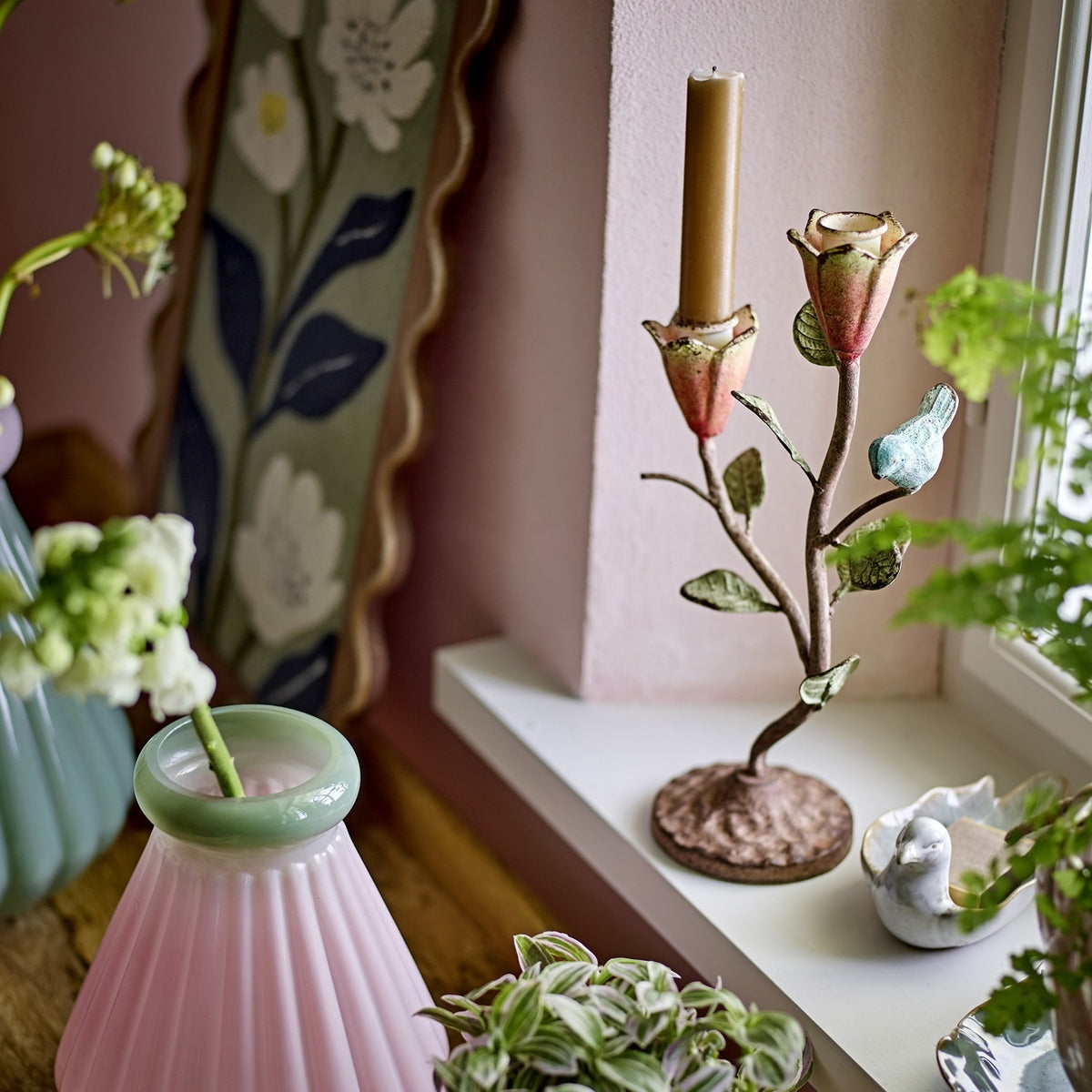 Zaina Iron Candle Holder - Multi