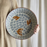 Hezha Stoneware Bowl 28cm - Blue