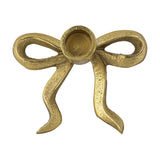 Nanda Bow Aluminium Candle Holder - Gold
