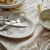 Aubrin Leaf Stoneware Platter - Cream